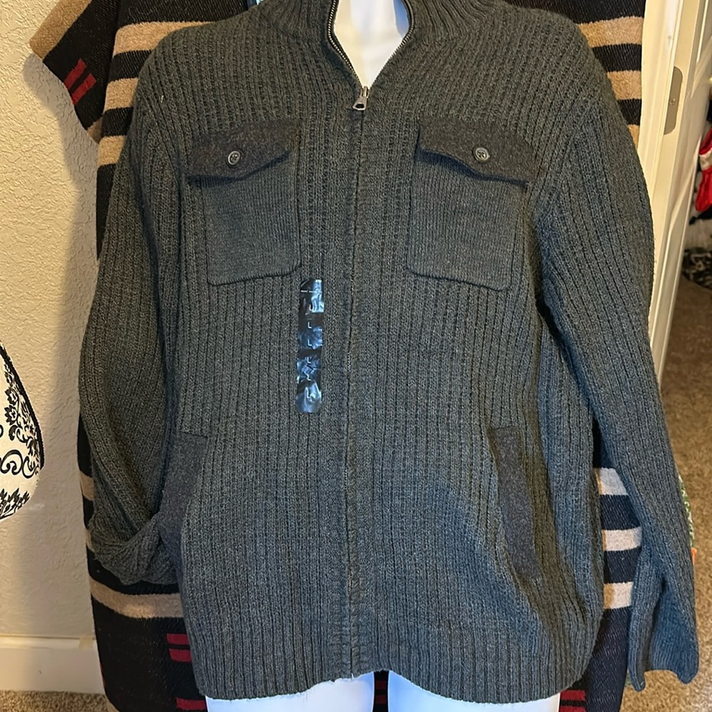 Marc Anthony zippered cardigan. Sz L